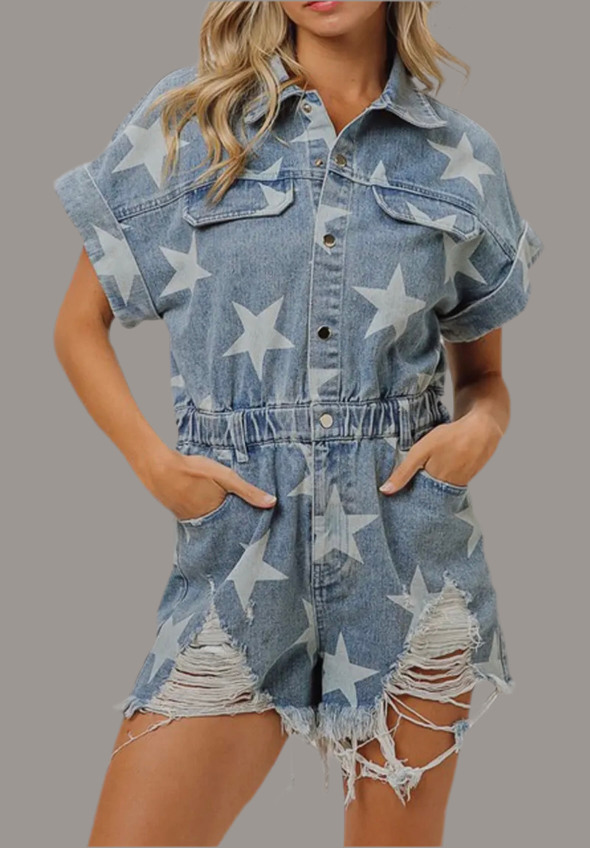 Vintage Star Denim Romper