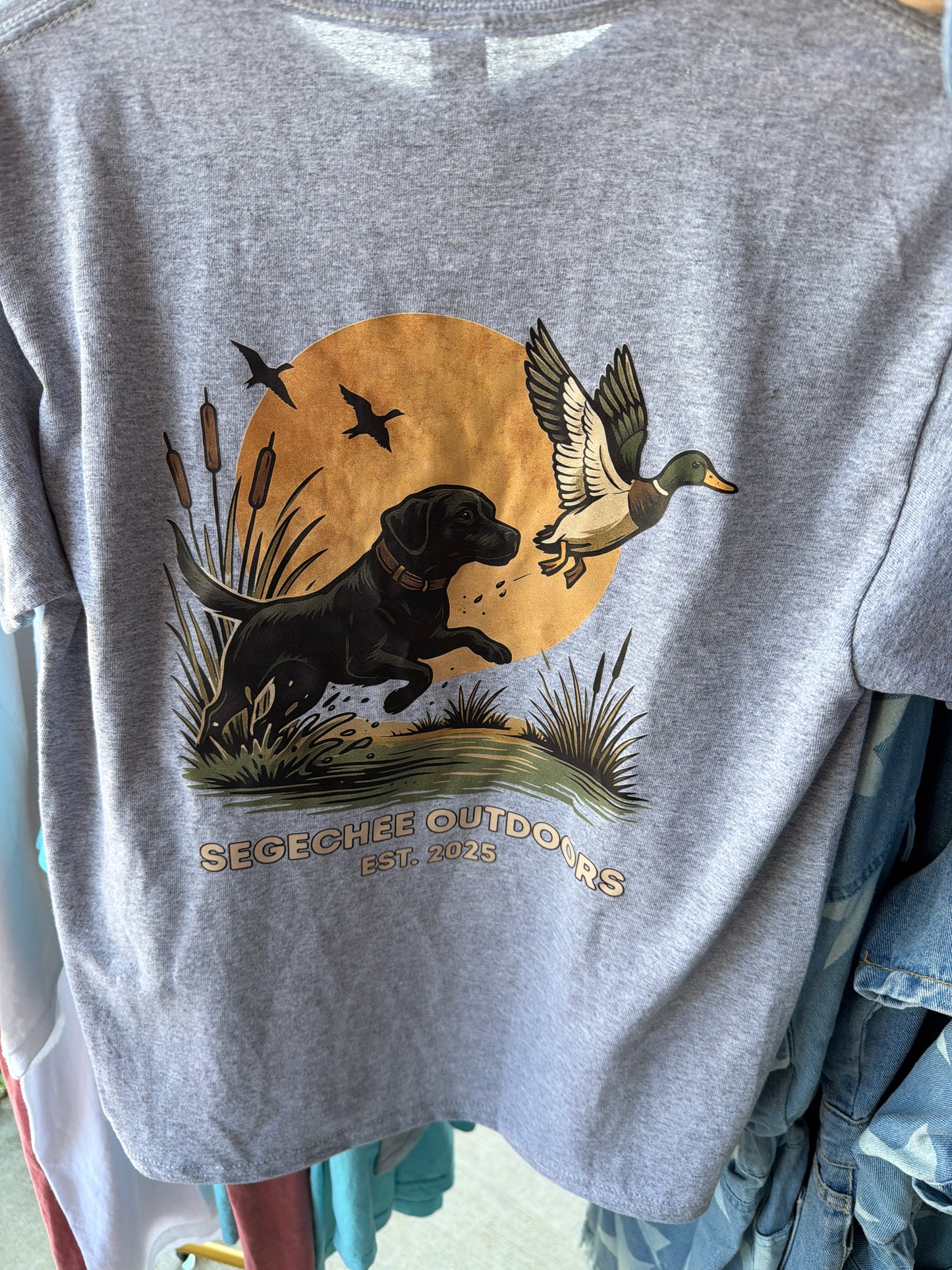 SEGECHEE- DOG CHASING DUCK T-SHIRT