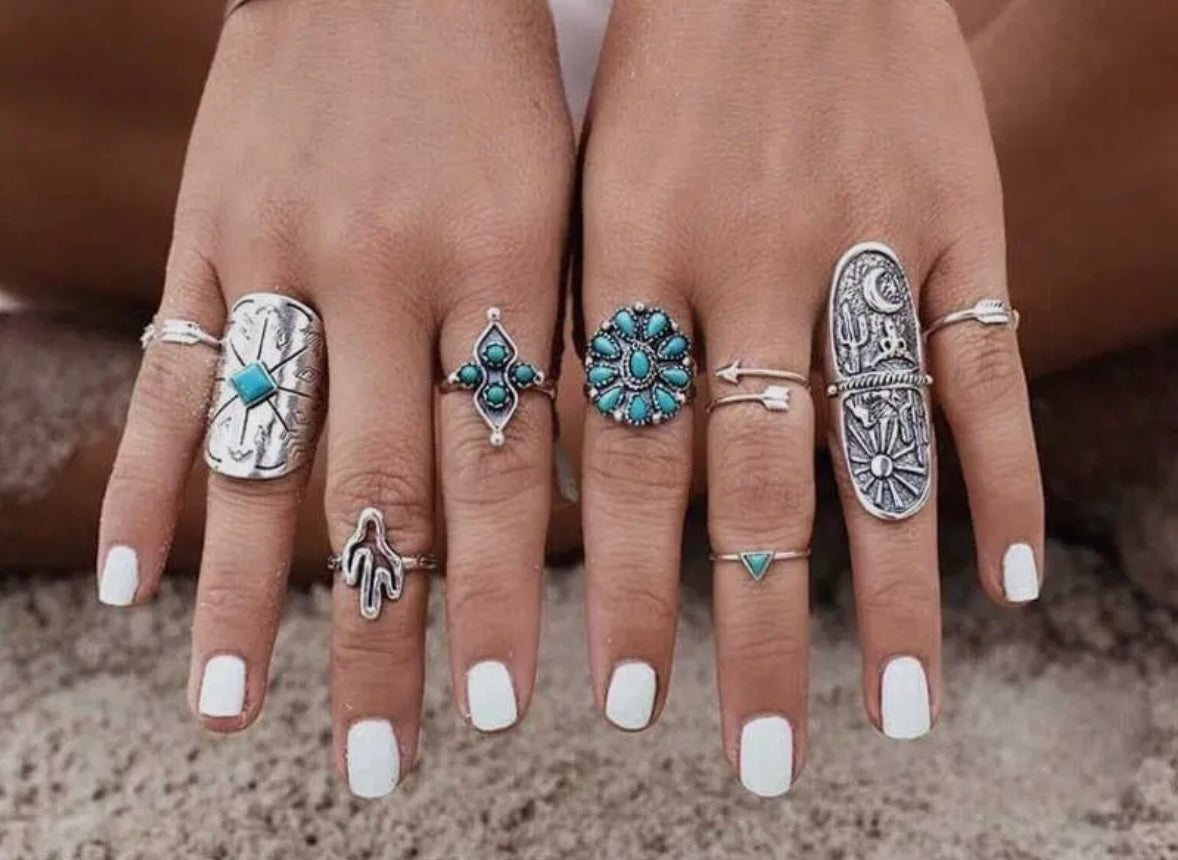 Turquoise Ring Set