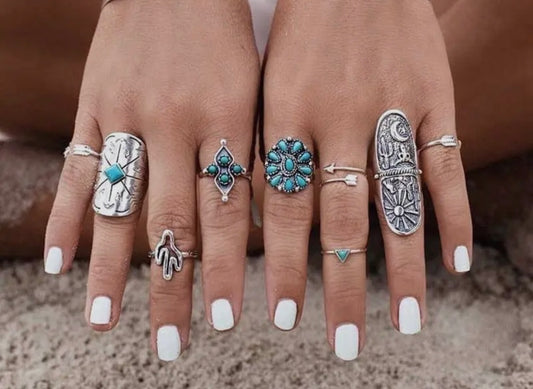Turquoise Ring Set
