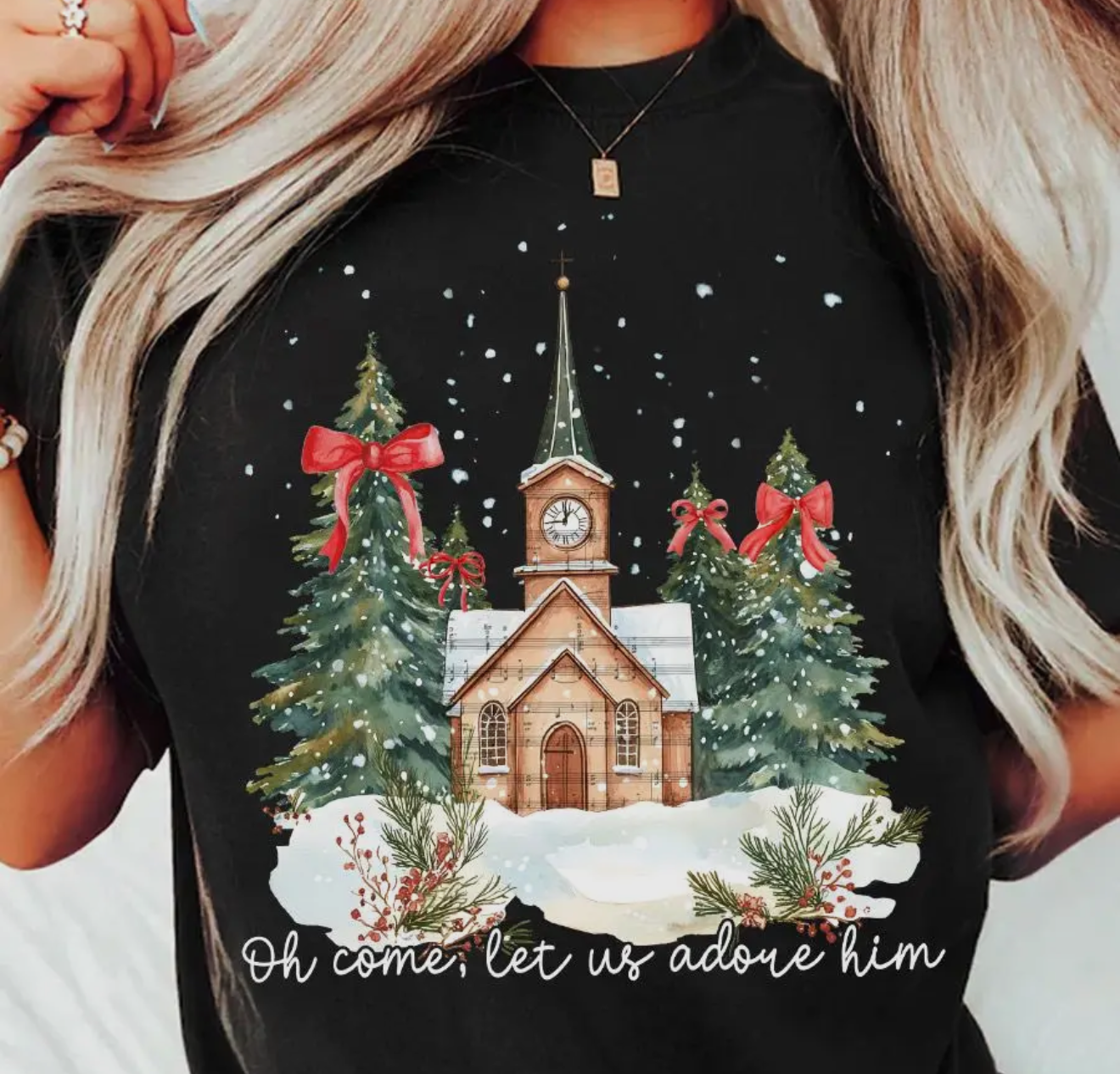 Oh Come Let us Adore Him Tee